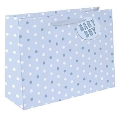 Just to Say - Baby Blue Dot Bag Extra Large