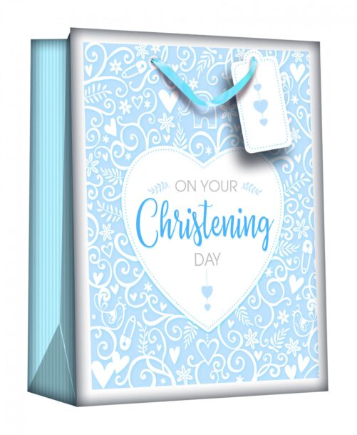 On Your Christening Gift Bag - Blue