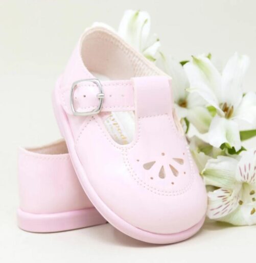 Cut Out First Walker Shoes Pink Patent