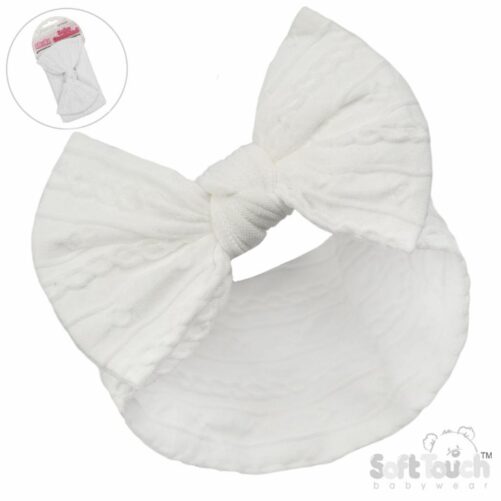 Large Bow Headband White