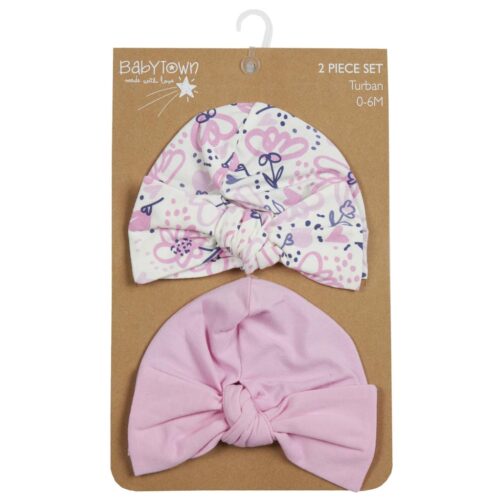 Flowers and Bow Turban Two Pack