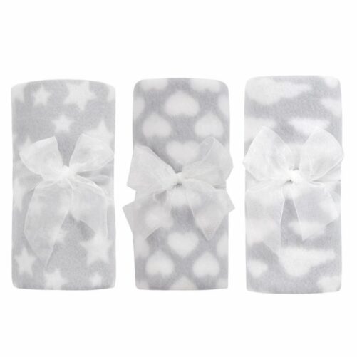 White and Grey Fleece Blanket