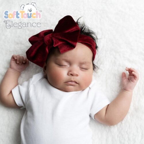 Burgundy Bow Headband - Image 2