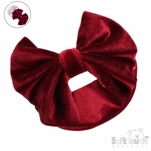 Burgundy Bow Headband