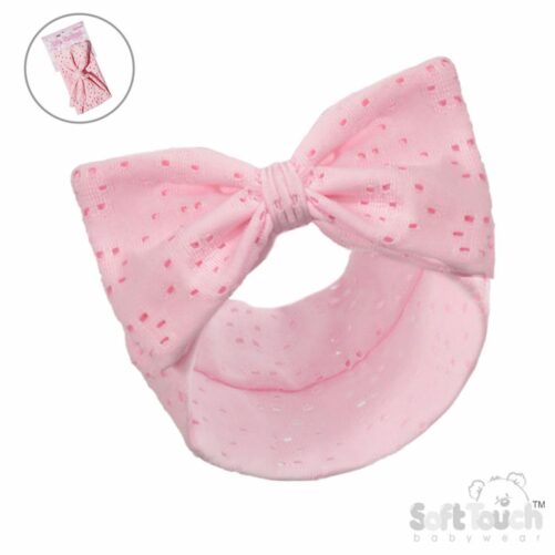 Pink Broderie Anglaise Headband