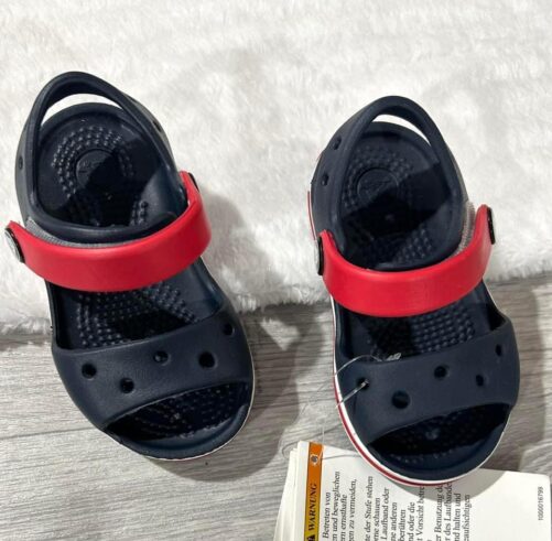 Navy and Red Croc Sandal