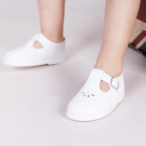 Cut Out First Walker Shoes White Matt