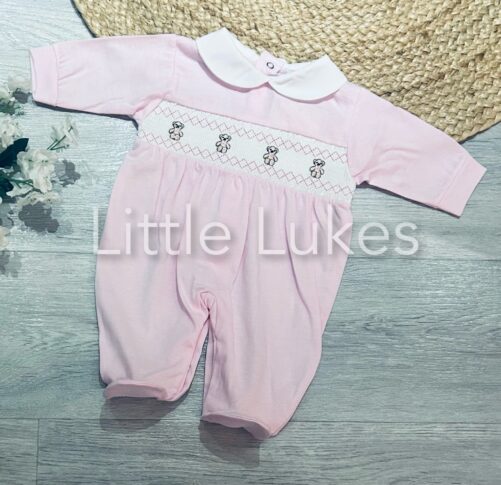 Pink Cotton Teddy All In One