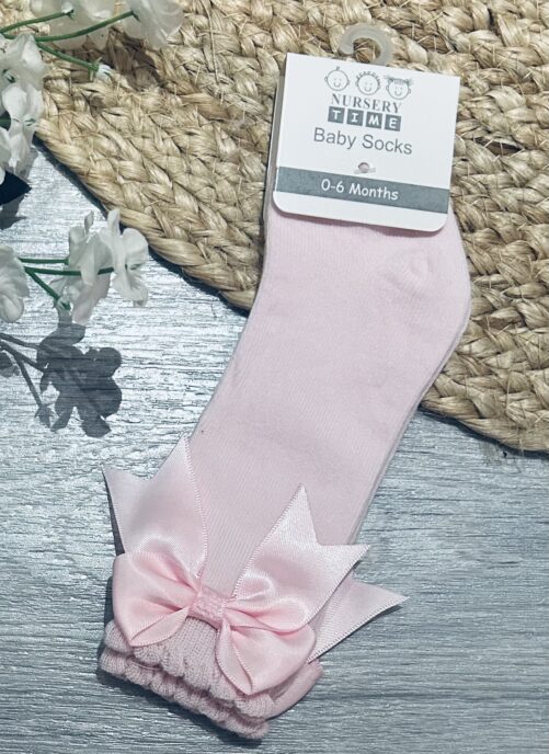 Nursery Time Pink Bow Sock 2224P