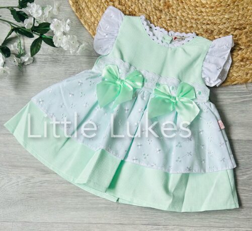 Mint Double Bow Dress