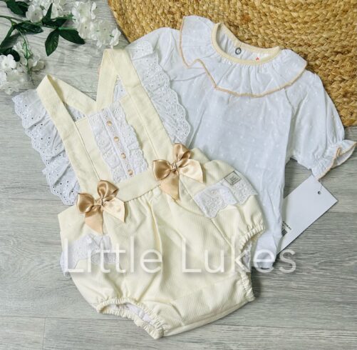 Lemon Bow Frill Romper