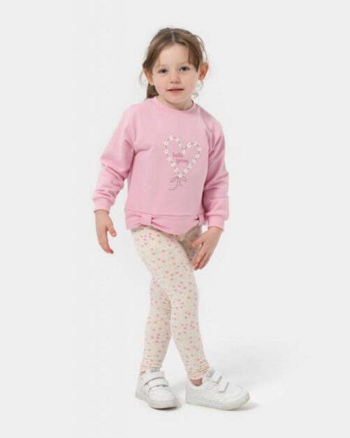 Pink Spring Sweater and Leggings Set