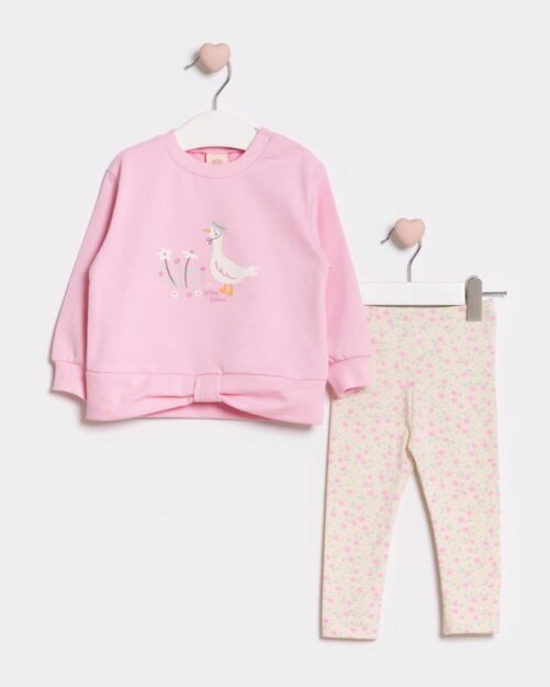 Pink Goose Leggings Set