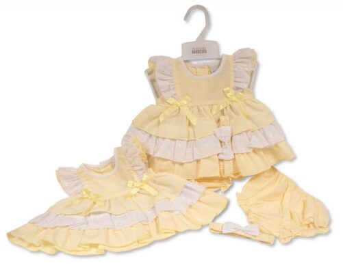 Lemon Tiered Dress Set