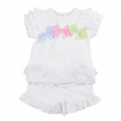 Mintini Colourful Bow Shorts Set 6417