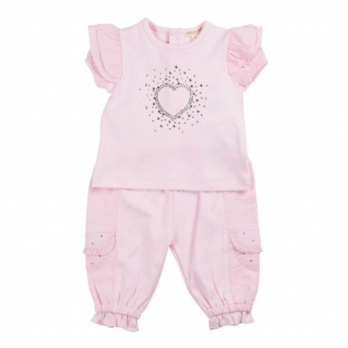 Mintini Sparkle Heart Top and Trousers Set 6399