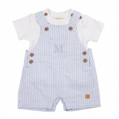 Mintini Logo Stripe Dungaree Set 6313