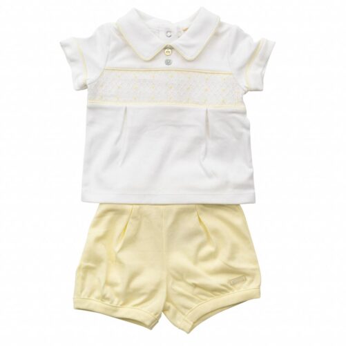 Mintini Lemon Smocked Shorts Set 6481