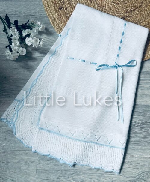 Blue Ribbon Fine Knit Shawl