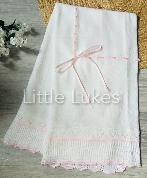 Pink Ribbon Fine Knit Shawl