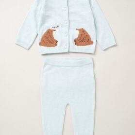 Knitted Bear Two Piece Set