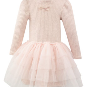 Jamiks Pink Knit Tulle Dress
