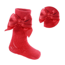 Red Pelerine Bow Socks
