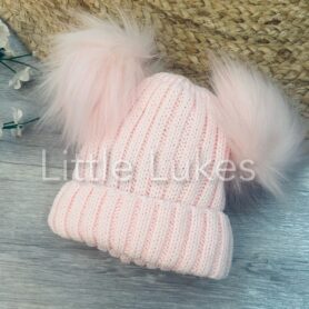 Kleo Kids Pink Double Pompom Hat