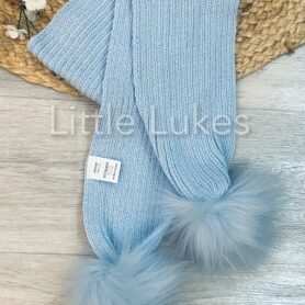 Kleo Kids Blue Pompom Scarf