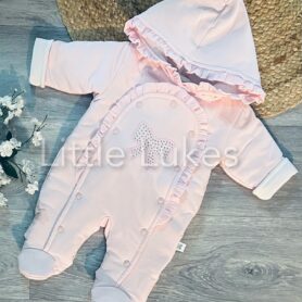 Kleo Kids Pink Diamanté Snowsuit