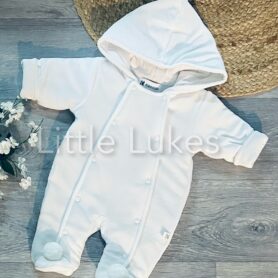 Kleo Kids White Pom Snowsuit