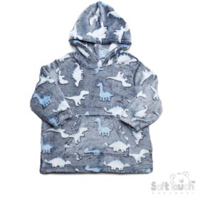 Blue Dinosaur Fleece Hoodie