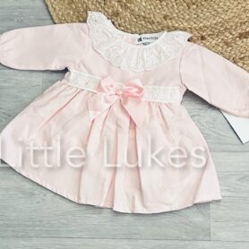 Kleo Kids Pink Bow Frill Dress