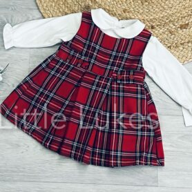 Kleo Kids Tartan Pinafore Set