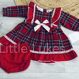 Kleo Kids Tartan Frill Dress