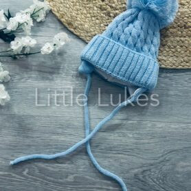 Kleo Kids Sky Knitted Hat With Ties