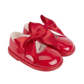 Red Bow Hard Sole Shoe