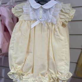 Lemon Lace and Bow Romper