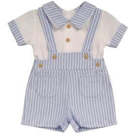 My Little Chick Stripe Dungaree Set