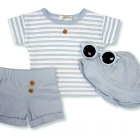 Nursery Time Stripe Shorts and Glasses Set