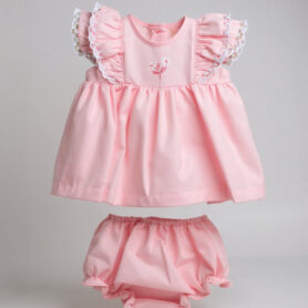 Pink Floral and Lace Dress Set 12819