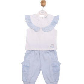 Mintini Sky Diamanté Frill Trousers Set 7123