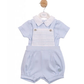 Mintini Embroidered Panel Dungaree Set 6883