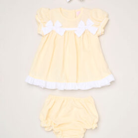 Lemon Double Bow Dress Set 12804