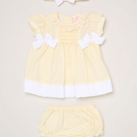 Lemon Smock Stripe Dress Set 12802