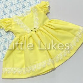 Lemon Smocked Flowers Dress