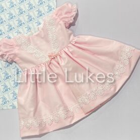 Pink Smocked Flowers Dress