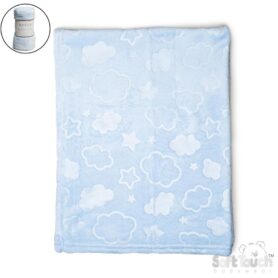 Blue Cloud Embossed Blanket