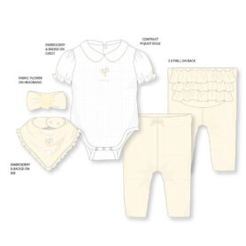 Lemon Frill Four Piece Set