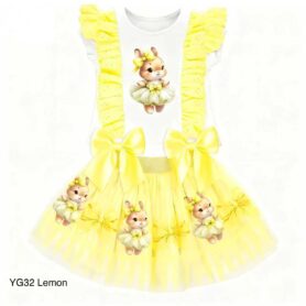 Lemon Bunny Skirt Set